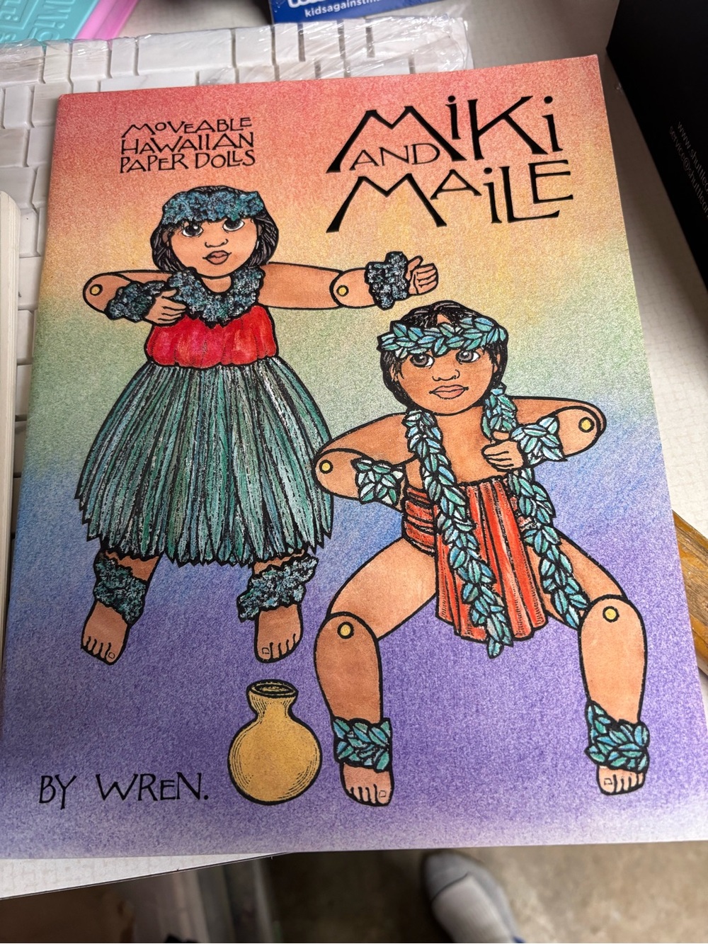 Miki and Maile Paper Cut out Dolls